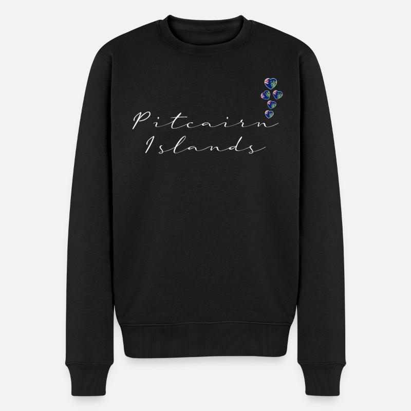 Pitcairninseln - Männer Premium Bio Pullover - Schwarz