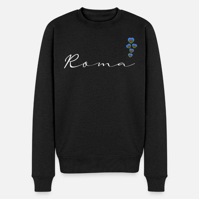 Roma - Männer Premium Bio Pullover - Schwarz