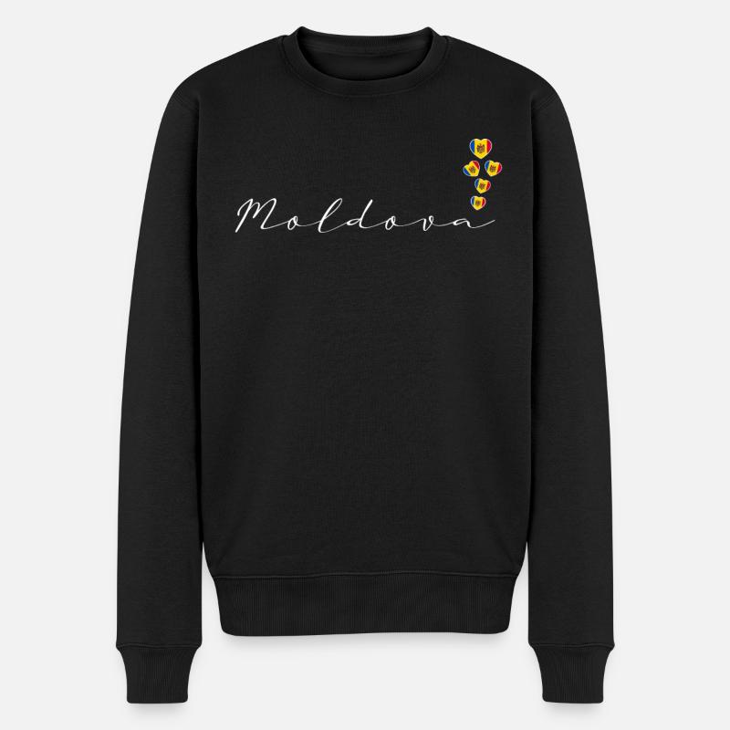 Moldavie - Pull Premium bio Homme - noir