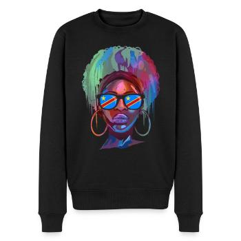 Demokratische Republik Kongo - Männer Premium Bio Pullover - Schwarz - Vorne - Nico (187cm)