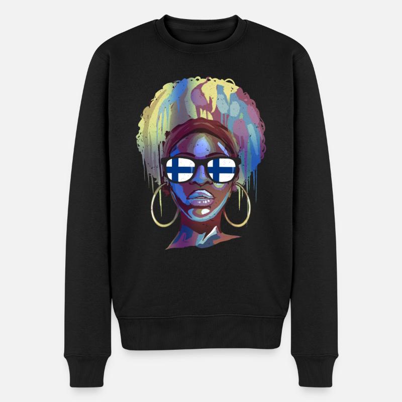 Finlande - Pull Premium bio Homme - noir