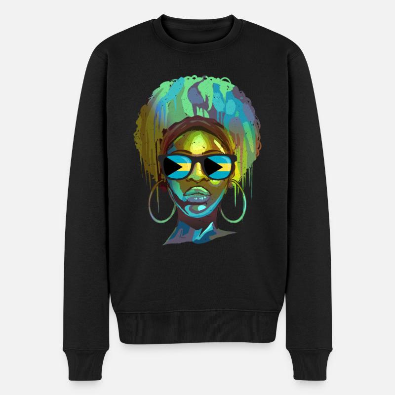 Bahamas - Männer Premium Bio Pullover - Schwarz