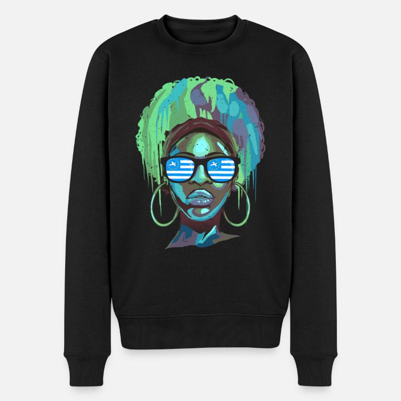 Südkamerun - Männer Premium Bio Pullover - Schwarz