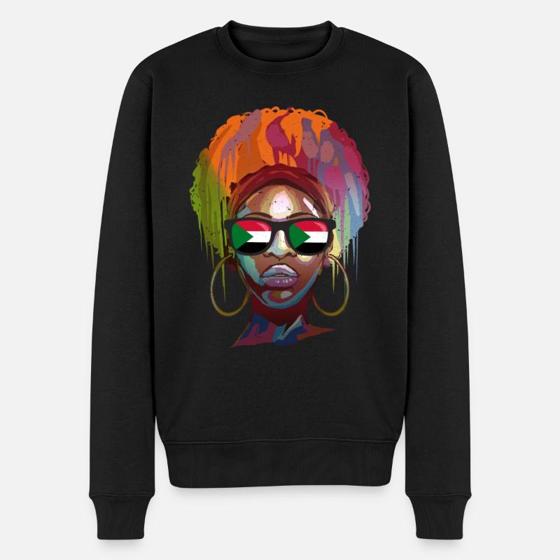 Sudan - Männer Premium Bio Pullover - Schwarz
