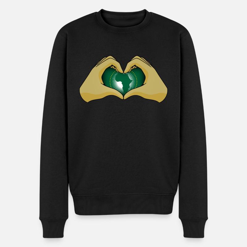 Afrikanische Union - Männer Premium Bio Pullover - Schwarz