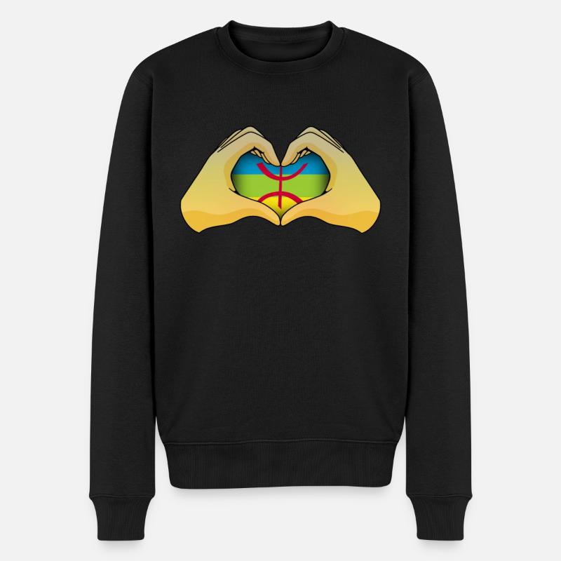 Amazigh - Männer Premium Bio Pullover - Schwarz