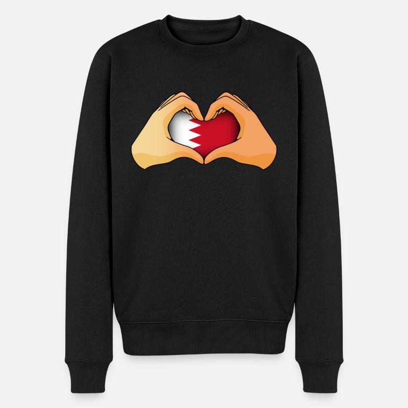 Bahrain - Männer Premium Bio Pullover - Schwarz