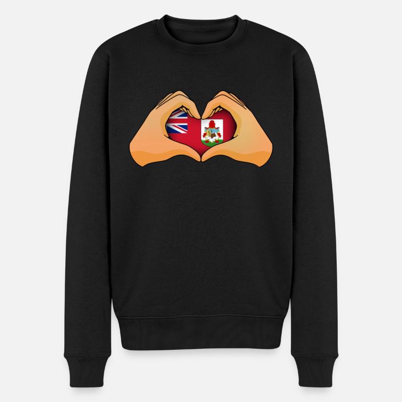 Bermuda - Männer Premium Bio Pullover - Schwarz