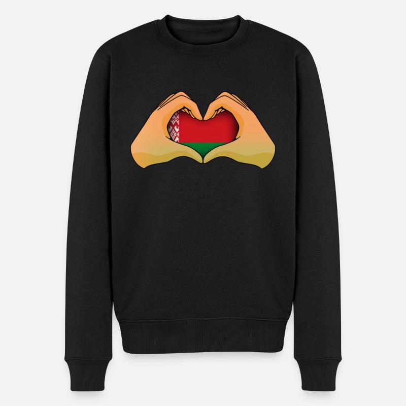 Weißrussland - Männer Premium Bio Pullover - Schwarz