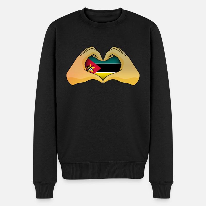 Mosambik - Männer Premium Bio Pullover - Schwarz