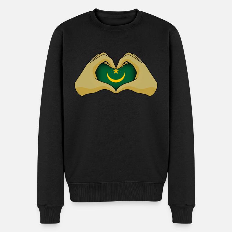 Mauretanien - Männer Premium Bio Pullover - Schwarz