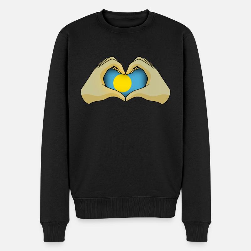 Palau - Männer Premium Bio Pullover - Schwarz