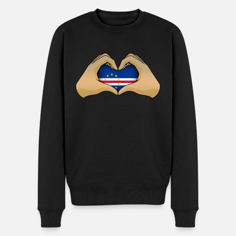 Kap Verde - Männer Premium Bio Pullover - Schwarz