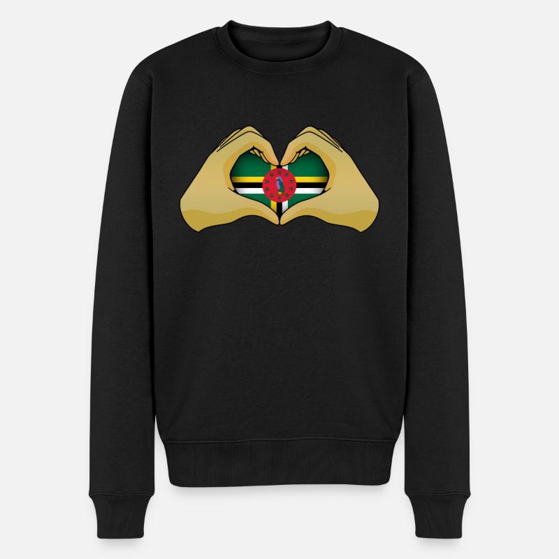 Dominica - Männer Premium Bio Pullover - Schwarz