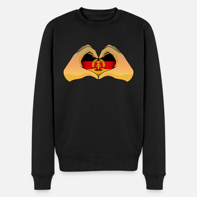 DDR - Männer Premium Bio Pullover - Schwarz