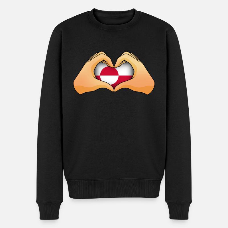 Grönland - Männer Premium Bio Pullover - Schwarz