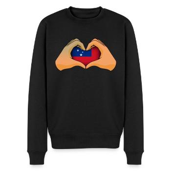 Samoa - Men's Premium Organic Jumper - black - Front - Nico (187cm)