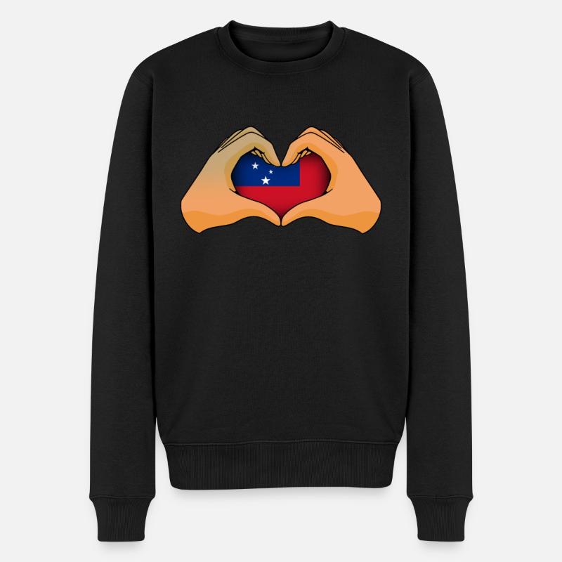 Samoa - Männer Premium Bio Pullover - Schwarz