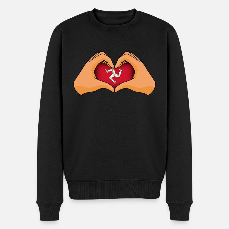 Isle Of Man - Männer Premium Bio Pullover - Schwarz