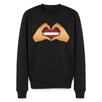 Latvia - Men's Premium Organic Jumper - black - Front - Nico (187cm)