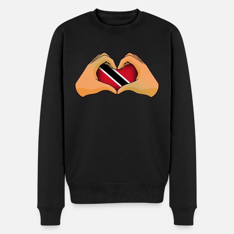 Trinidad und Tobago - Männer Premium Bio Pullover - Schwarz