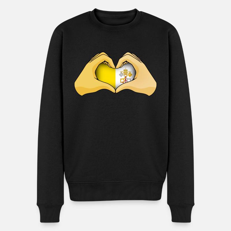 Vatikan - Männer Premium Bio Pullover - Schwarz