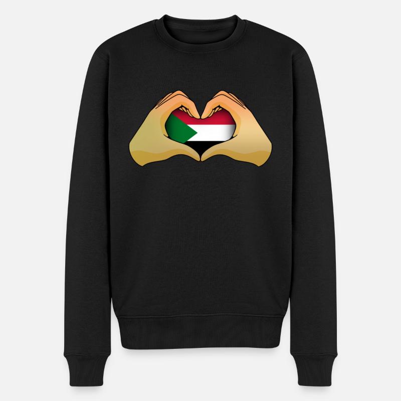 Sudan - Männer Premium Bio Pullover - Schwarz