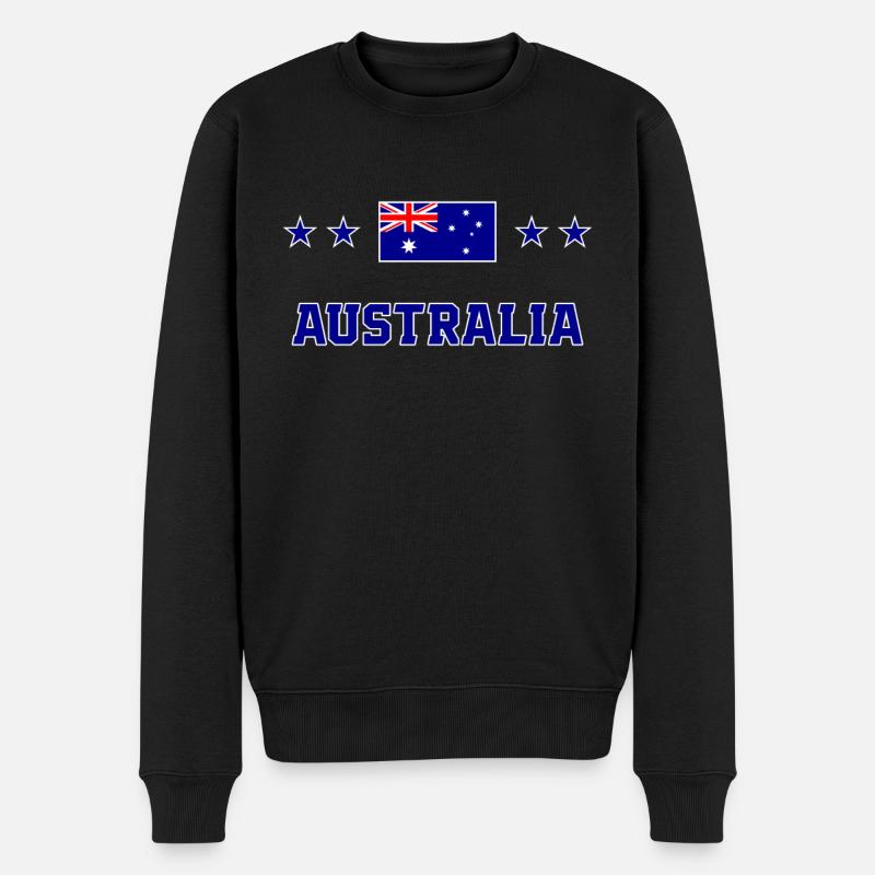 Australien - Männer Premium Bio Pullover - Schwarz