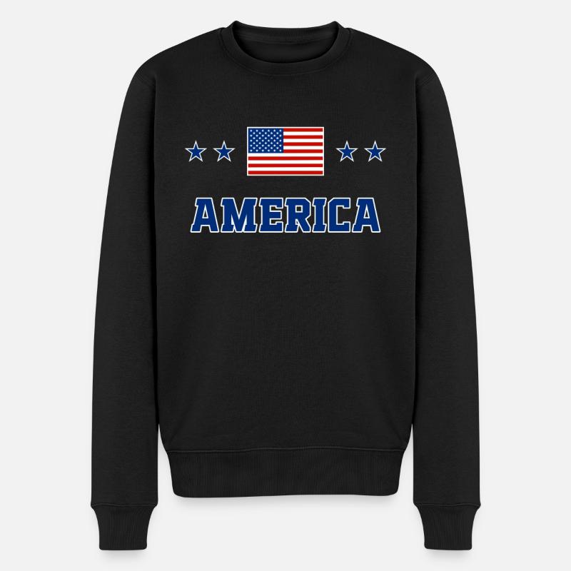 Amérique du Nord - Pull Premium bio Homme - noir