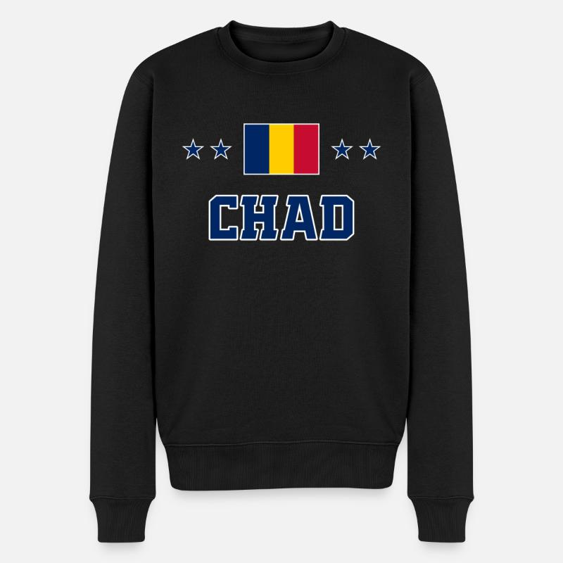 Tschad - Männer Premium Bio Pullover - Schwarz
