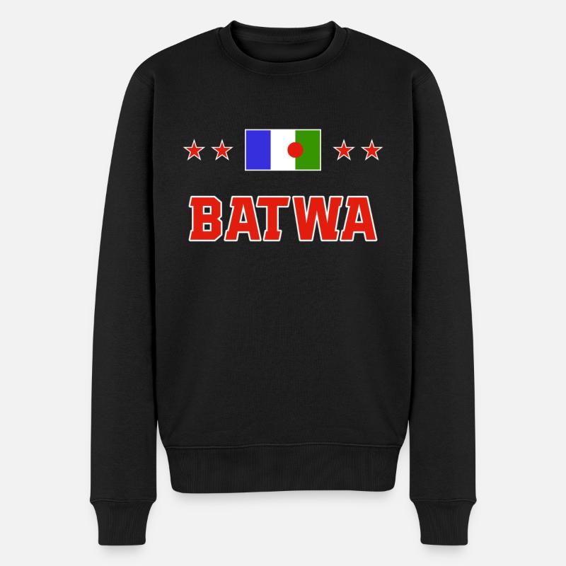 Batwa - Männer Premium Bio Pullover - Schwarz
