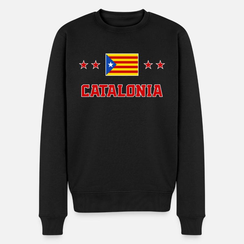 Katalonien - Männer Premium Bio Pullover - Schwarz