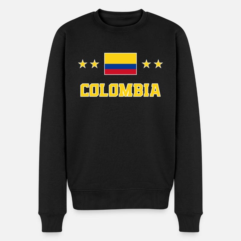 Kolumbien - Männer Premium Bio Pullover - Schwarz