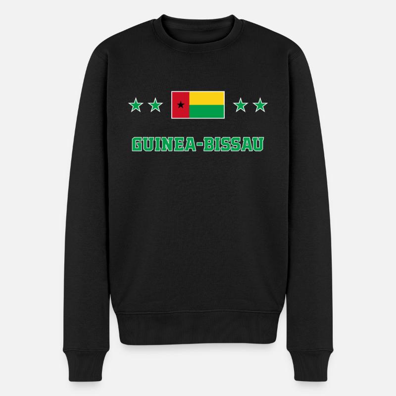 Guinea-Bissau - Männer Premium Bio Pullover - Schwarz