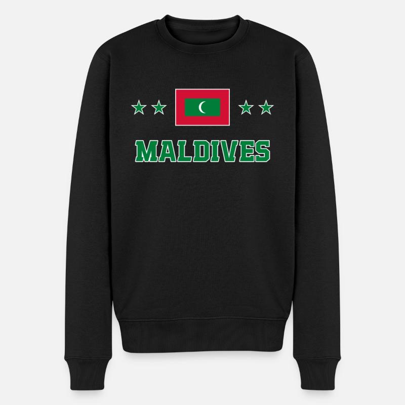 Malediven - Männer Premium Bio Pullover - Schwarz