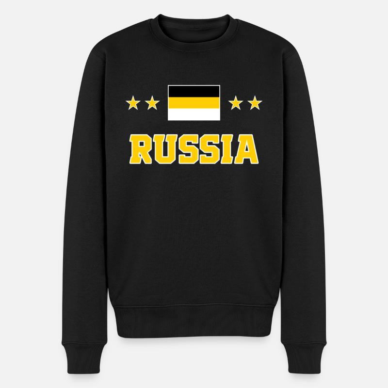 Russisches Kaiserreich - Männer Premium Bio Pullover - Schwarz