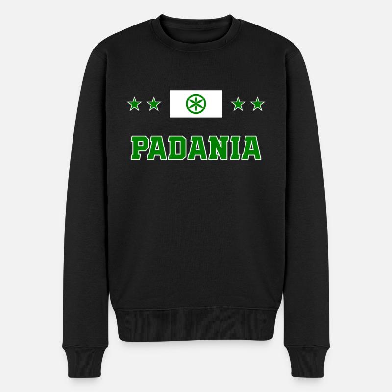 Padanien - Männer Premium Bio Pullover - Schwarz