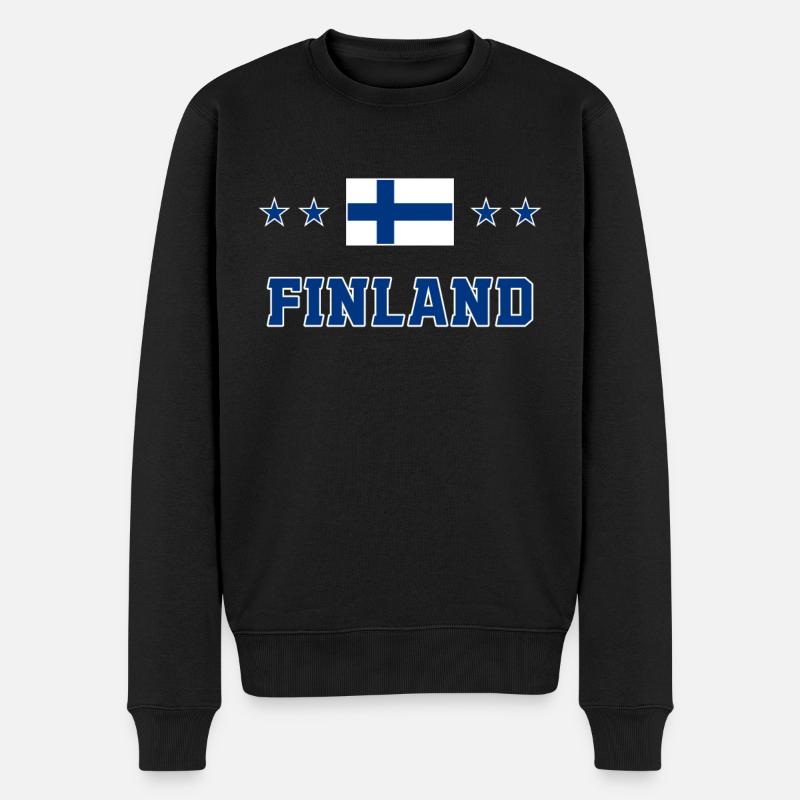 Finlande - Pull Premium bio Homme - noir
