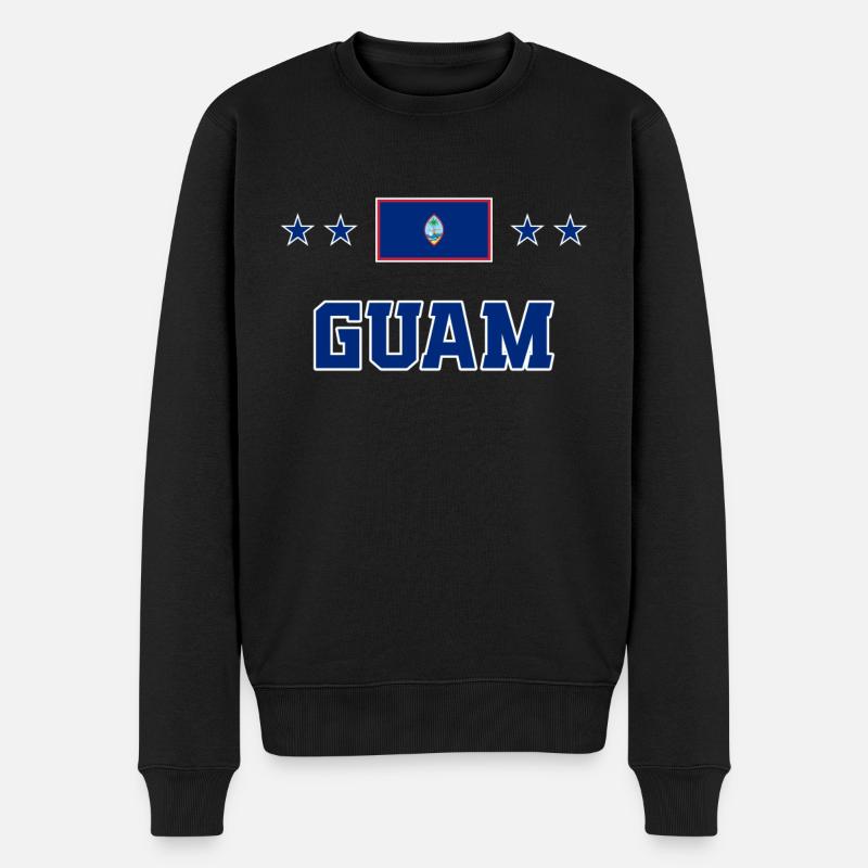 Guam - Männer Premium Bio Pullover - Schwarz