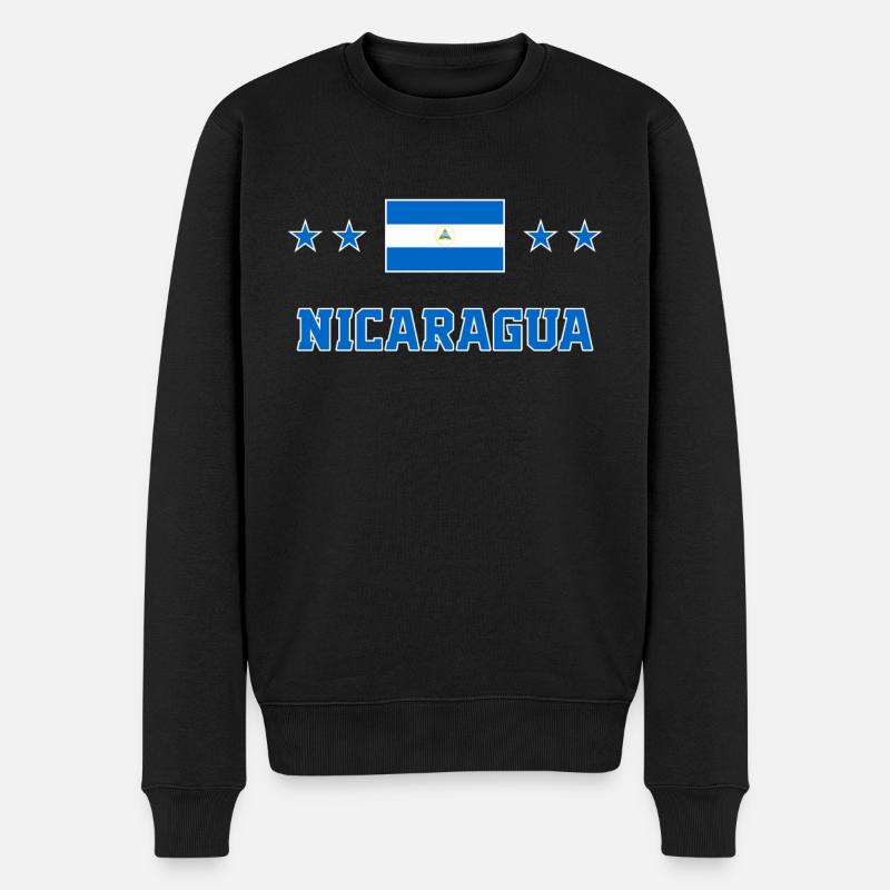 Nicaragua - Männer Premium Bio Pullover - Schwarz