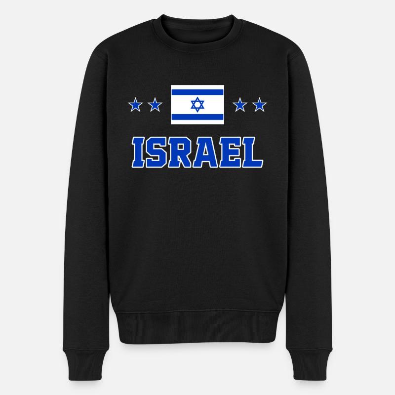 Israel - Männer Premium Bio Pullover - Schwarz