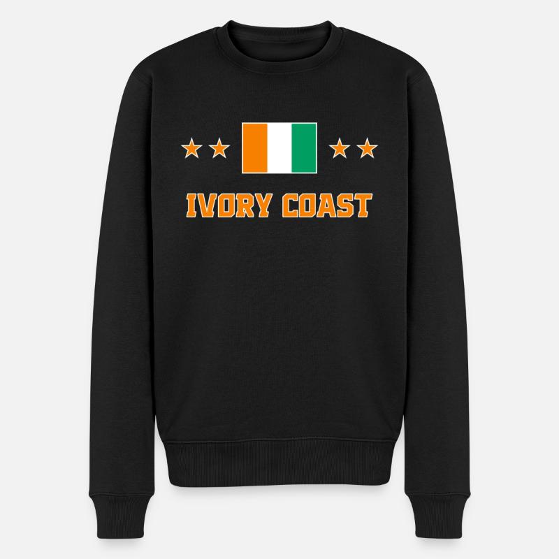 Côte d'Ivoire - Pull Premium bio Homme - noir