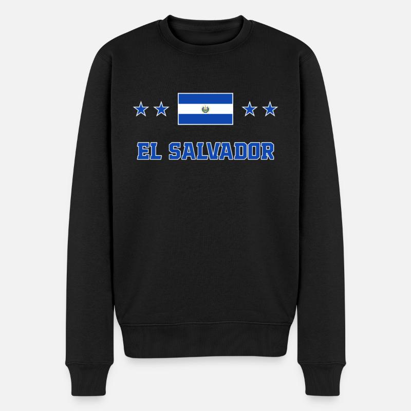 El Salvador - Männer Premium Bio Pullover - Schwarz