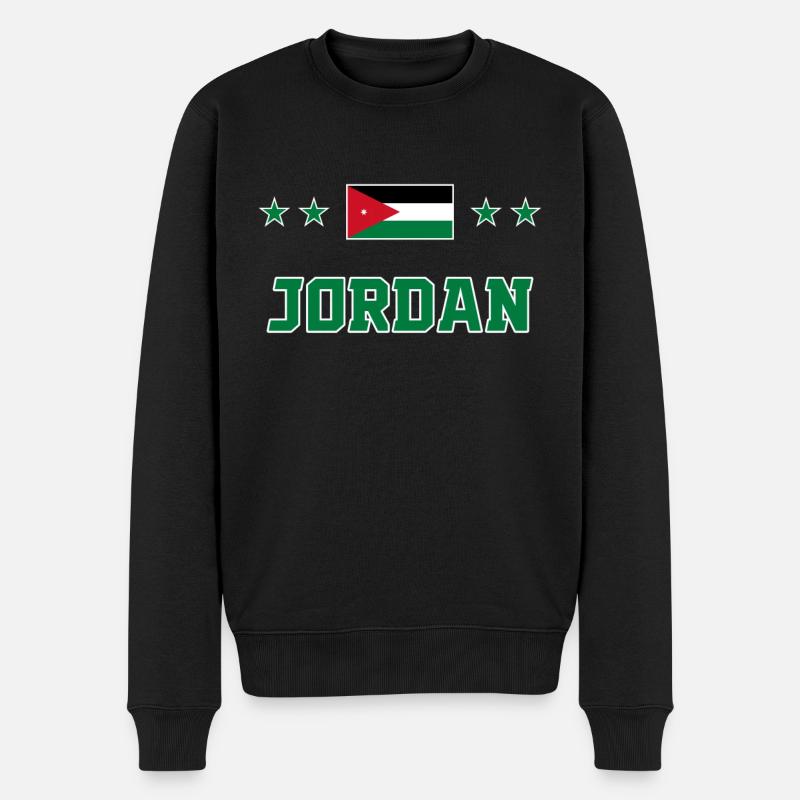 Jordanien - Männer Premium Bio Pullover - Schwarz