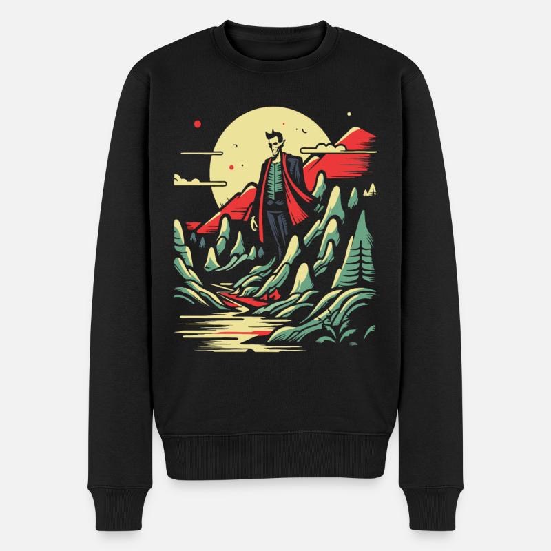 La nuit et un vampire - Pull Premium bio Homme - noir