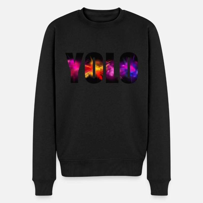 Yolo - Pull Premium bio Homme - noir