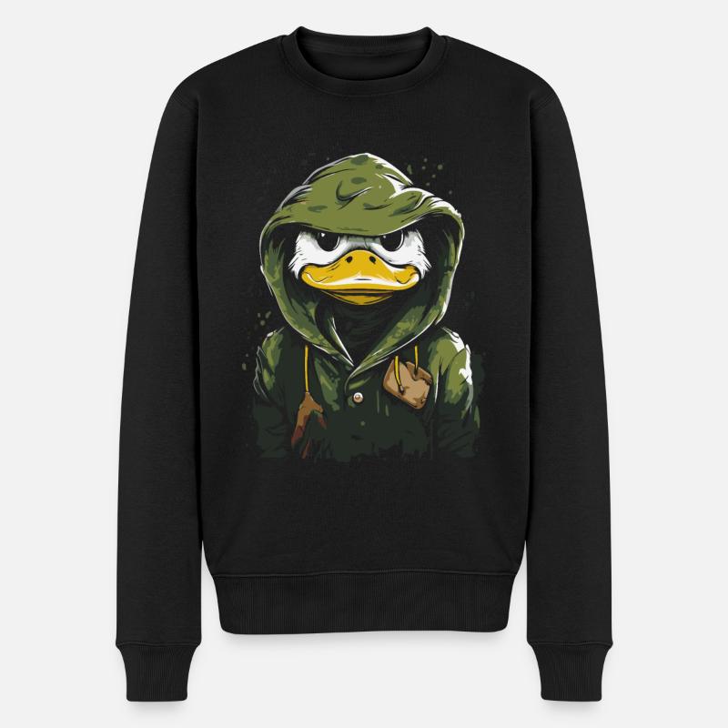 Un canard d’extérieur en imperméable - Pull Premium bio Homme - noir