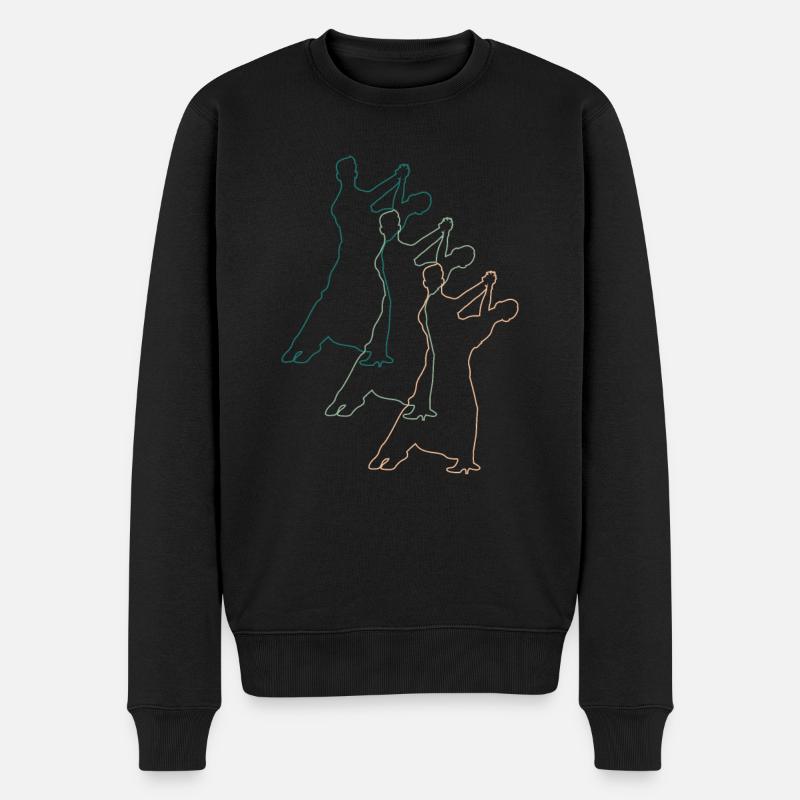 Couples dansants : élégance et synchronicité - Pull Premium bio Homme - noir