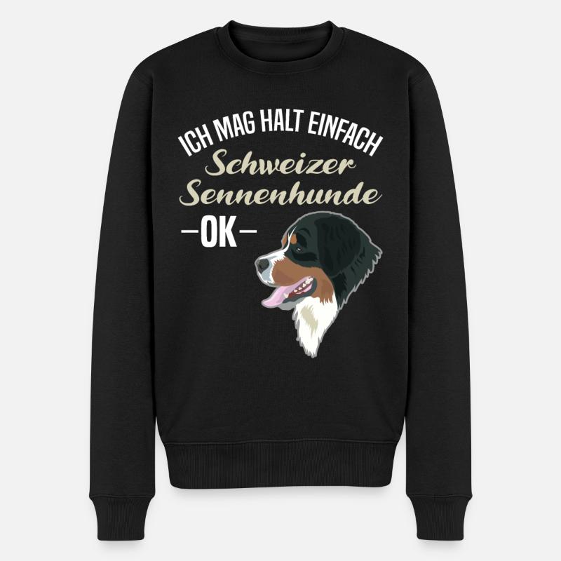 Schweizer Sennenhund Direkte Liebe Geschenk - Männer Premium Bio Pullover - Schwarz