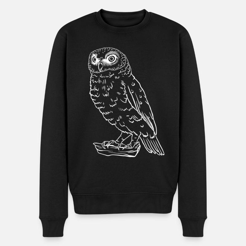 Hibou simple - Pull Premium bio Homme - noir